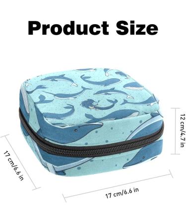 Shop Women's Bands Storage Bag & Menstrual Cup Pocket - Big Capacity Makeup Organizer with Whales Mermaids & Dolphins Designs - Buy Online on GoSupps.com