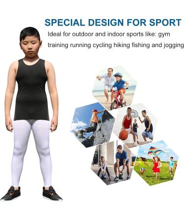 Kids Compression Tank Tops 3 Pack - Youth Boys/Girls Athletic Sleeveless Shirts for Workout Base Layer - Black - Buy Online on GoSupps.com