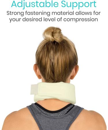 Morsa UK Foam Cervical Collar - Soft Neck Support for Pain Relief - Medical Grade Disc Hernia Osteoarthritis Brace - White (M) - Sleep Friendly - Buy Online on GoSupps.com