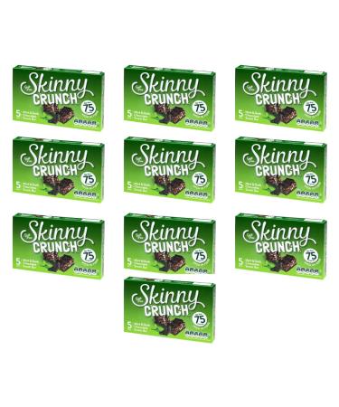Skiny Crunch Mint & Dark Chocolate Snack Bars 5 Pack - A Low Calorie Chocolate Snack - Perfect For a Quick Snack On-The-Go - Pack of 10