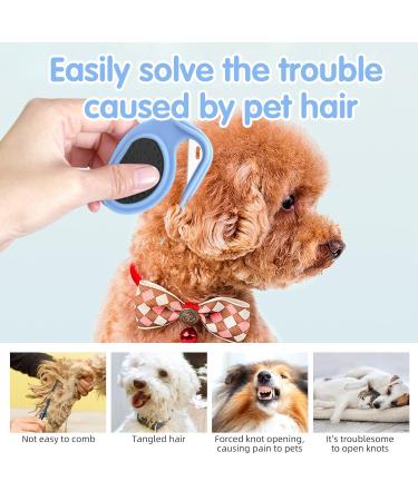 2 PCs Pet Knotting Comb Set - Effective Hair Removal for Cats & Dogs | Blue & Green Knitting Comb for Matted Fur - Buy Online on GoSupps.com