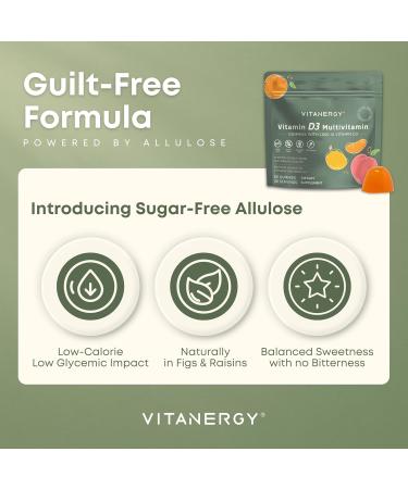 Vitanergy Multivitamin Women Gummies with Vitamin D3 K2 16 Essential Vitamins and Minerals Bone Heart and Immune Support Vegan Sugar-Free Mango Orange Flavor Portable Pouch Made in USA 60 Ct - Buy Online on GoSupps.com