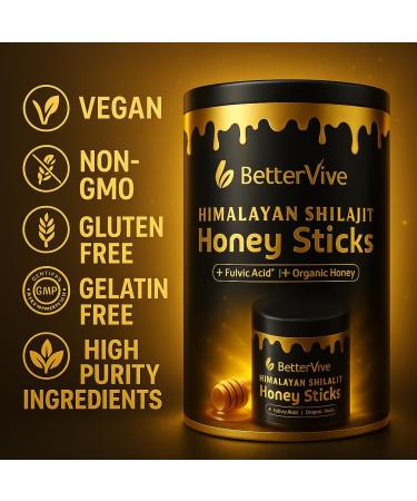Premium Himalayan Shilajit Honey Sticks 30 Single-Use Packs | Raw Organic Honey + Top Himalayan Shilajit Resin | 85+ Trace Minerals & 70%+ Fulvic Acid for Energy Immunity Vitality (Pack of 1) 0.28 Ounce (Pack of 30) - Buy Online on GoSupps.com