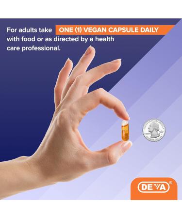 Deva Vegan Vitamins Vitamin E High Potency 400IU with Mixed Tocopherols from Non-GMO Sunflowers 90 Capsules 1-Pack - Buy Online on GoSupps.com