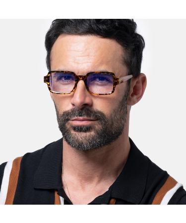 HERLING Blue Light Glasses - Dashiell BlueBlock Acetate in Blue & Honey | Protect Your Eyes with Stylish Eyewear - International Shipping Available - Buy Online on GoSupps.com