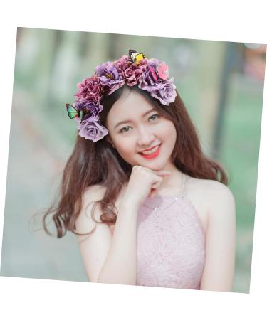 Mikinona Artificial Flower Headband Boho Decor Gothic Accessories Decorative Headband Cosplay Headbands for Women Prom Headbands for Women Flower Headpiece Tea Party Headband Fabric - Buy Online on GoSupps.com