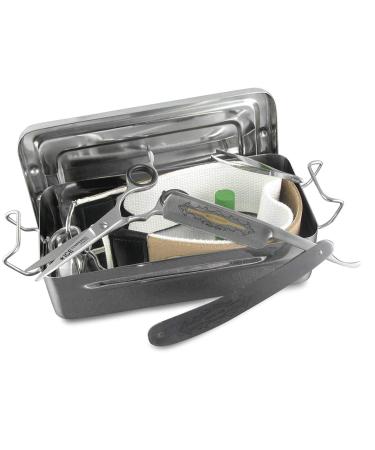 Razor set STARTER 7-piece with lots of shaving accessories Solingen paste and instruments Nrw professional strop in shaving box
