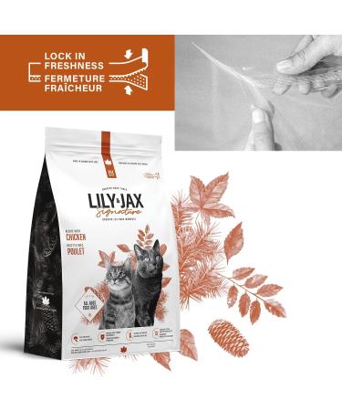 Dry Cat Food - Chicken Recipe - No Corn or Soy - Protein Rich - Kitten Food - Adult Cat Food by Lily & Jax - Chicken 6.4 kg (4 x 1.6 kg) Chicken 1.6 kg (Pack of 4) - Buy Online on GoSupps.com