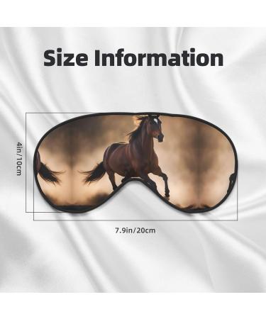 Running Horses Print Ultra-Soft Light-Blocking Eye Mask for Optimal Comfort and Restful Sleep - Buy Online on GoSupps.com