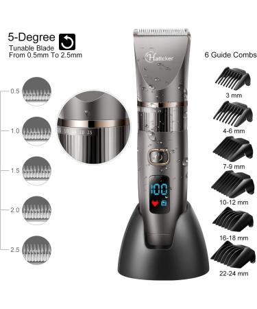 Hatteker Professional Beard Trimmer for Men - Cordless Hair Clipper & Detail Trimmer Kit | Waterproof & Rechargeable - Buy Online on GoSupps.com