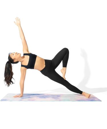 POPFLEX Heart in the Clouds Vegan Suede Yoga Mat - Non Slip, Ultra Absorbent for Stylish Support - Large Size with Strap Included - Buy Online on GoSupps.com