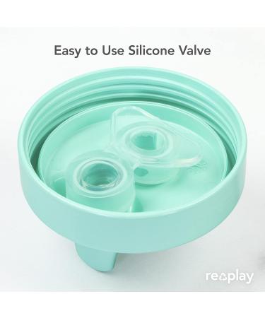 Re Play 4pk 10 oz. No Spill Sippy Cups in Sky Blue, Aqua, Navy Blue, Teal - BPA Free - Made in USA from Recycled Milk Jugs - Eco Friendly - True Blue - Buy Online on GoSupps.com
