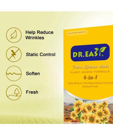 Dr. Eeasy Dryer Leaves Herbal Fabric Softener - 1008ct Sun Fresh No Dyes Reduces Static & Pet Hair - Eco-Friendly Laundry Solution - Buy Online on GoSupps.com