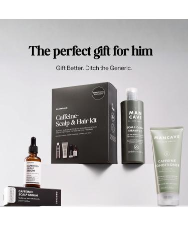 ManCave Kit caf ine+ cuir chevelu et cheveux avec 3 essentiels de soins capillaires la solution ultime pour des cheveux et un cuir chevelu plus sains. Shampooing la caf ine apr s-shampoing la - Buy Online on GoSupps.com