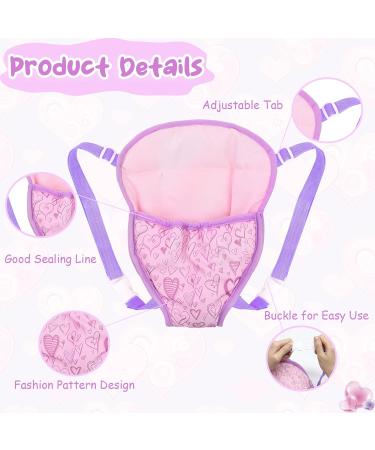 Heawaa Baby Doll Carrier Set | Portable Backpack & Storage Bag | Accessories for 18 Inch Dolls | Violet | International Shipping Available - Buy Online on GoSupps.com