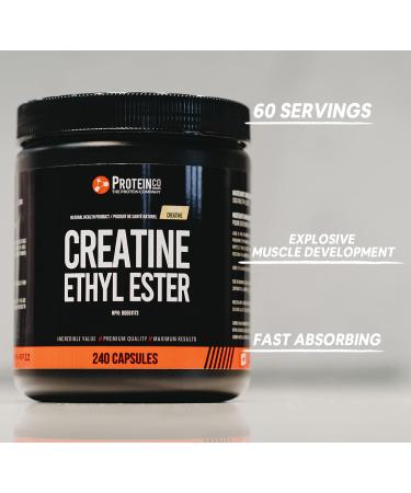 ProteinCo | Creatine HCL Ethyl Ester | 500mg | 240 capsules - Buy Online on GoSupps.com