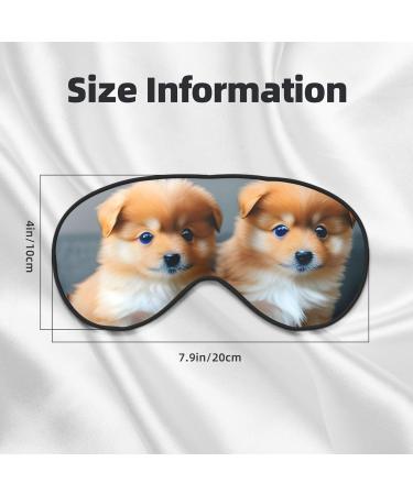 Shop Pomeranian Puppies & Adjustable Sleep Mask - Breathable & Fashionable Eye Mask for Comfort - Buy Online on GoSupps.com