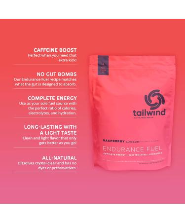 Tailwind Nutrition Endurance Fuel Caffeine Drink Mix - Raspberry Buzz | 50 Servings, Non-GMO, Vegan, Gluten-Free - Buy Online on GoSupps.com