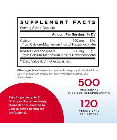 Jarrow Formulas IP6 Inositol Hexaphosphate 500mg 120 Caps - Pack of 2 - Buy Online on GoSupps.com
