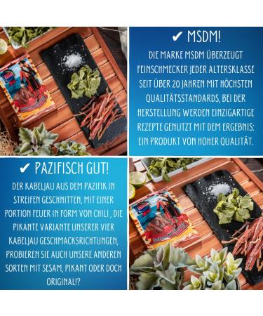 Pacific Cod Smoking - High Protein Jerky (6x36g) | Nature Snack - Dried & Salted Omega-3 Fitness Snack | Dry Fish & Meat Alternative for Camping - Buy Online on GoSupps.com