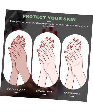 HONMEET 1 Pair Nail Gloves Polish Manicures Anti- Gloves Down Mittens Hand Cover Skincare Tool Fingerless Mitts Nail Tools Gel for Nails Manicure Gloves Elastic Spandex - Buy Online on GoSupps.com