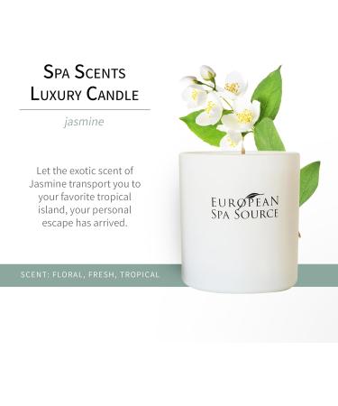 Jasmine Luxury Candle - Hand-Poured Soy Wax Aromatherapy Candle for Relaxation | 45 Hours Burn Time | Perfect Home Spa Experience - Buy Online on GoSupps.com