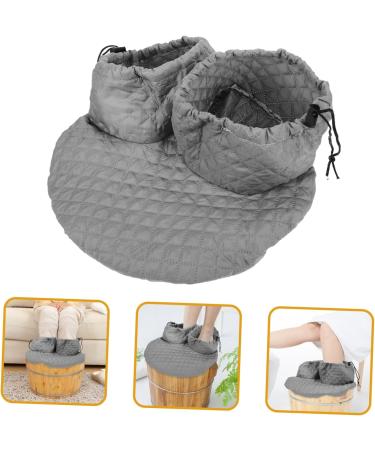 FRCOLOR Thermal Insulation Foot Bath Cover Bucket Holder Foot Bucket Protector Sauna Foot Bath Accessory Bucket Sleeve Dual Bucket Foot Basin Cover Foot Soaking Dual Basin Cover 26.00X26.00X15.00CM Grey - Buy Online on GoSupps.com