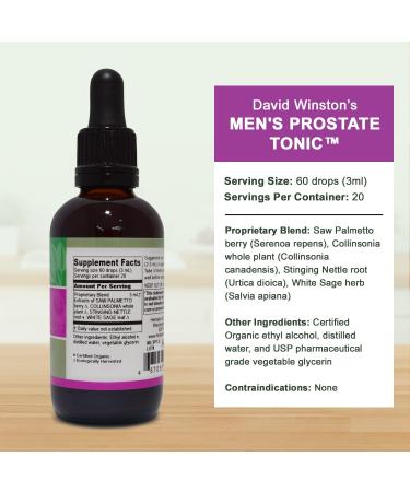 Herbalist & Alchemist David Winston's Men's Prostate Tonic Supports Healthy Prostate Function and Urine Flow. 2 Fl Oz. Liquid Herbal Extract 2 Fl Oz (Pack of 1) - Buy Online on GoSupps.com