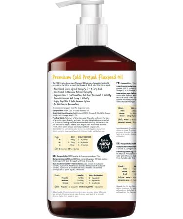 BUGALUGS Flaxseed Oil For Dogs Skin & Dog Supplements. Higher Omega 3 For Dogs 6 & 9 Than Salmon Oil For Dogs Uk Cold Pressed Dog Food Toppers Health Supplies For Dogs & Cat. Joint & Digestive 500ml - Buy Online on GoSupps.com