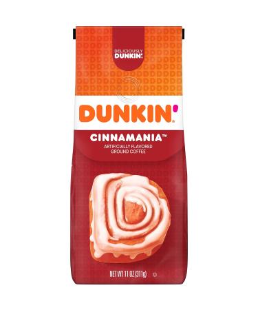 Dunkin' Donuts Cinnamon Bun 11 oz - Caf Moulu Aromatis la Cannelle - Sac de 311 g