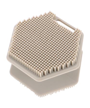 Ipetboom Silica gel cleaning brush face brush beard brush silicone face cleansing brush face cleansing brush scrubber face facial brush face exfoliator makeup brush washbasin 6.50X6.50X4.00CM Grey