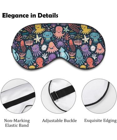 Octopus Funny Sleep Mask Eye Cover | Adjustable Strap for Sleeping | Blocks Light for Night Travel and Naps | Men and Women - Buy Online on GoSupps.com