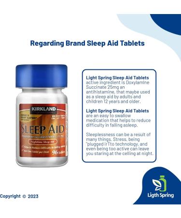 Nighttime Sleep Aid 25 mg - 96 Count Bundle + Exclusive Manual for Restful Nights & Energized Days | Better Light Spring Guide - Buy Online on GoSupps.com