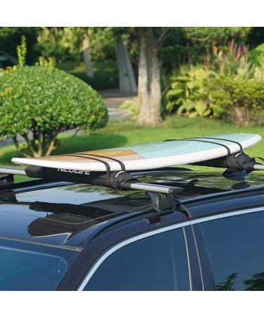 WONITAGO Soft Roof Rack Pads + 15 Ft Tie Down Straps - Surfboard SUP Snowboard - 28 inch - Blue/Black - Pair - Buy Online on GoSupps.com