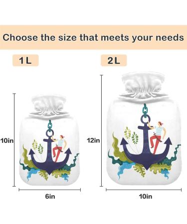 Buy Naanle Funny Transparent Hot Water Bottle 2L - Large Bed Warmer & Pain Relief Therapy - Buy Online on GoSupps.com