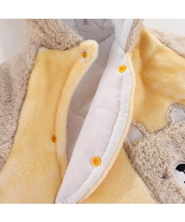 Haokaini Newborn Bear Warmer Snowsuit Hooded Romper Jumpsuit - 6-9 Months (Yellow) - Buy Online on GoSupps.com