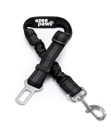 Dog Seat Belt for Cars UK Adjustable Dog Travel Safety Belt Bungee Seat Belt for Dogs Dog Travel Accessories - Premium Elastic Seat Belt Black