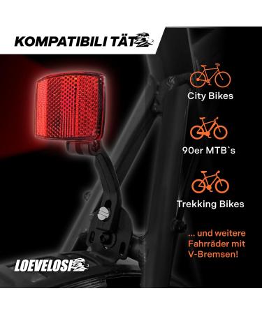 Loevelosi Bicycle Rear Wheel Reflector - Cat Eye Red Lamp with STVZO Compliant Reflectors for Children's Bikes | No Clamping Required - Buy Online on GoSupps.com