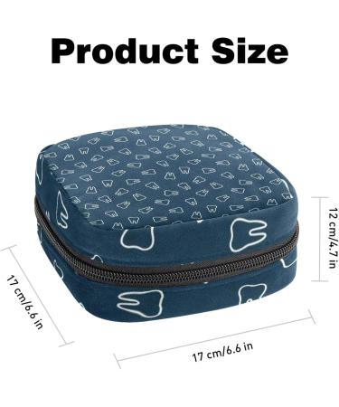 Teeth Print Pattern Sanitary Napkin Storage Bag - Menstrual Cup & Nursing Pad Holder - Portable Period Kit Bag (Color 4) - Buy Online on GoSupps.com