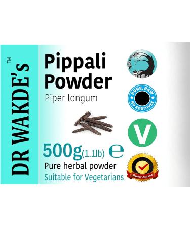 Buy DR WAKDES Pippali Powder (Piper Longum) - 500g | 100% Herbal Ayurvedic Food Supplement | International Shipping - Buy Online on GoSupps.com