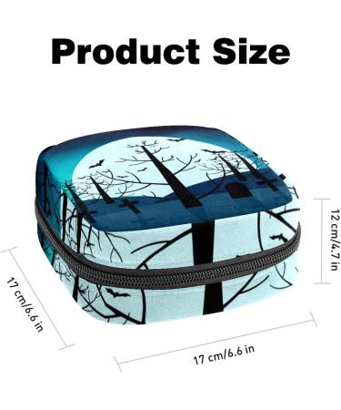 Menstruation Pad Bag with Zipper - Stylish Tampon & Napkin Bags for Women & Girls | Moonlight & Halloween Designs - International Shipping - Buy Online on GoSupps.com