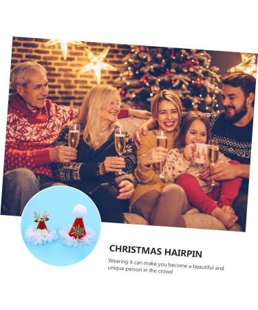 Beaupretty Santa Hat Hair Clip Christmas hairpin Kids Christmas Hairpin Christmas Barrettes Clips cute clips for women girl Christmas Clip cloth props aldult Xmas Hat Hair Clips - Buy Online on GoSupps.com