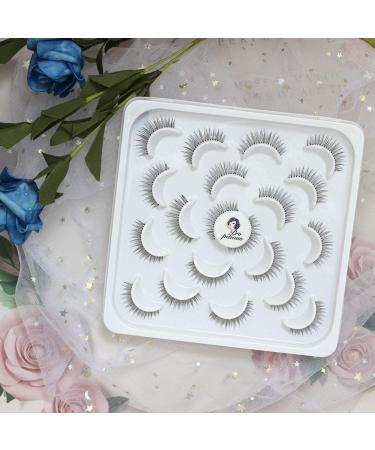 10 Pairs Handmade Natural Look False Eyelashes - 3D Faux Mink, Clear Band, Reusable - Buy Online on GoSupps.com