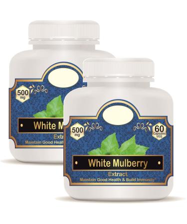 White Mulberry Leaf Extract 500mg - 120 Veg Capsules (Pack of 2)