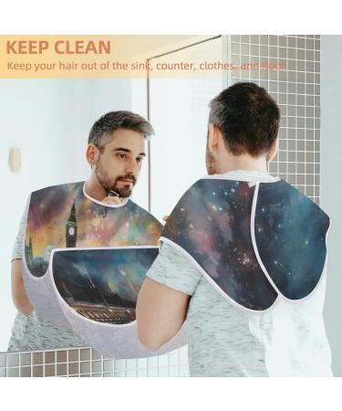 Beard Bib Apron - Paris at Night Hair Catcher for Men | Perfect Gift for Father's Day Anniversary & Christmas | 2 Suction Cups Included - Buy Online on GoSupps.com