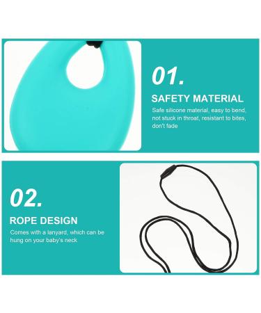 Healifty Silicone Chew Necklace Pendant for Kids - Sensory Chew Jewelry for Girls and Boys - Molar Teething Aid - Oval Oral Sensory Toy (Red/Purple/Green) - Buy Online on GoSupps.com