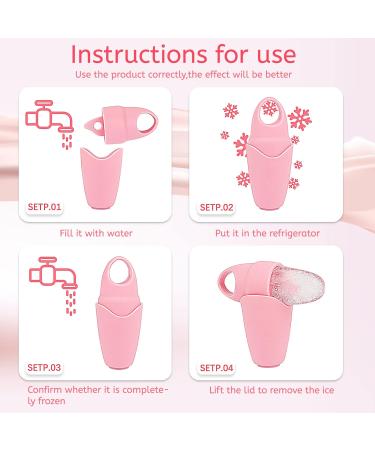 Pink Ice Holder for Face Skin Care - Brightens, Lifts, and Promotes Mask Absorption | Facial Ice Mold for Puffiness Relief and Beauty Enhancement - Buy Online on GoSupps.com