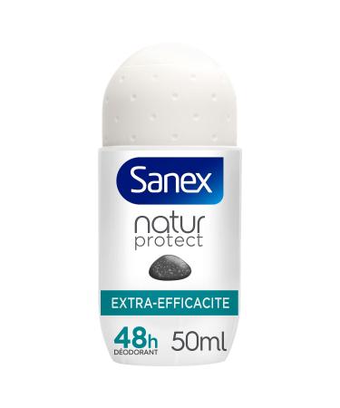 SANEX - Natur Protect Extra Effectiveness Roll-on Deodorant - Deodorant for Men and Women with Alum Stone - 48-hour effectiveness - Alcohol-free Dye-free - 50 ml