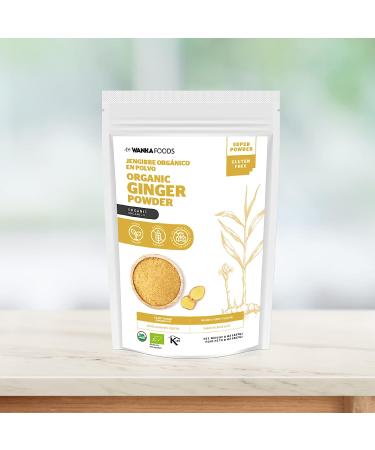 Organic Ginger Powder - 8 Oz (227g) | 100% Pure Ginger Root from Peru | Resealable Zip Lock Pouch | Perfect for Cooking, Baking, Smoothies & Tea | Gluten-Free, Additive-Free, Sugar-Free | Non-GMO & Vegan - Buy Online on GoSupps.com