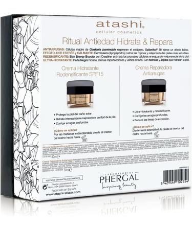 Atashi Beauty Set Ritual Hydrate and Repair Redensifying Moisturizing Cream SPF 15 + Anti-Wrinkle Repair Cream SPF 15 With Retinol and Spilanthol 50 50 ml + 50 ml - Buy Online on GoSupps.com